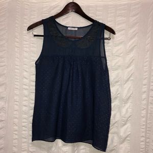 Delia’s Navy Blue Sheer Tank